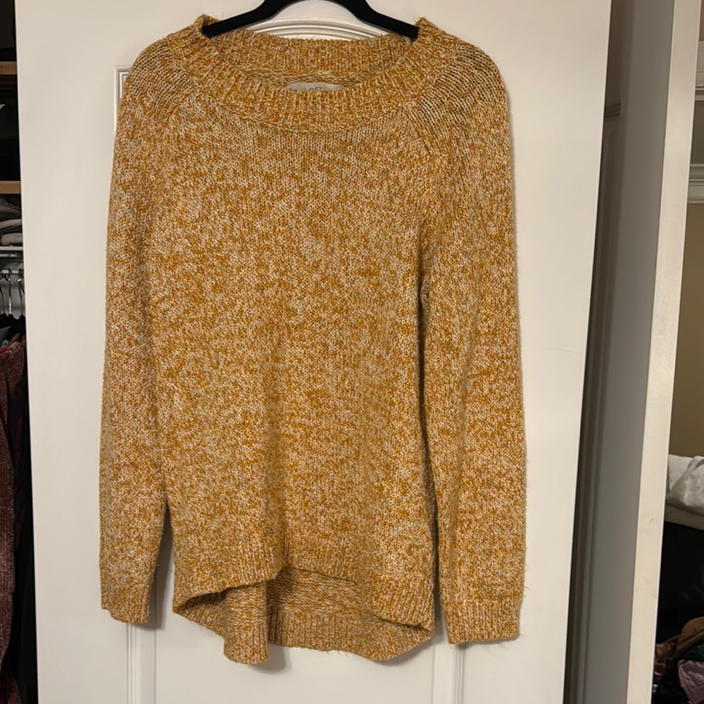 Loft marbled yellow sweater